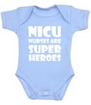 BabyPrem Premature Baby Bodysuit Clothes NICU Nurses Superheroes NEWBORN BLUE