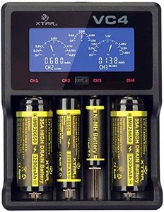 XTAR VC4 4-Slot Smart LCD USB Charger 18650 26650 AA AAA C D Li-ion NiMH Analyser