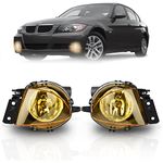 AutoBeeDen Fog Lights Lamps for BMW 3 Series (323i 325i 325xi 328i xdrive 330xi 335d 335i 328xi 335xi 330i Sedan E90 / Wagon E91), (w/o Sport Package) 2006 2007 2008 2009, 1 Pair (Yellow)