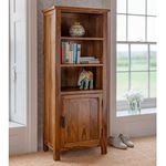 The Attic Alaska Bookshelf|Multipurpose for Living Room Bed Room Study|Solid Wood|Honey Matte Finish