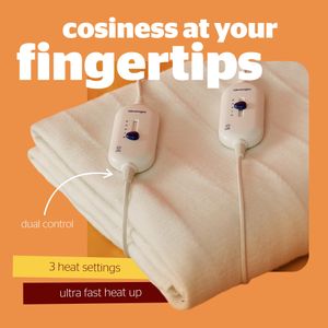 Silentnight Double Electric Blanket – Dual Control Heated Underblanket