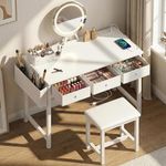 KAI-ROAD Girls Vanity Desk with Mir