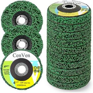 Cenven 10 Pack Strip Disc Stripping Wheel for Angle Grinder 4.5'' x 7/8'', Grinding Wheels Stripper Wheels for Removing Paint, Wood, Rust Welds, Oxides of Metal