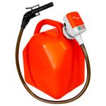 TERA PUMP TRFA01 4 AA Battery Powered Fuel Transfer Pump w/Flexible Intake hose and No-spill Auto-Stop Nozzle attachable to gas cans and more