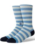 Stance Crew Socks - Breton, Blue, Large