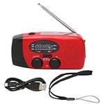 Emergency Radio, Portable 1000mAh USB Self Powered Solar Hand Crank Weather Radios, for Outdoor Camping, Backpacking, Hiking