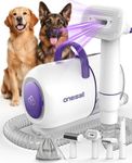 oneisall Dog Grooming Vacuum Kits: 15000Pa Shedding Brush with Grooming Tools, 3 Suction Low Noise, Pet Grooming Vacuum for Thick and Undercoat, 1.5L Dust Cup Dog Hair Vacuum, Home Cleaning, LM5