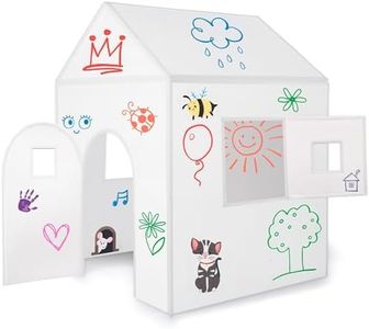 Imagine Playhouse - Repaint & Wipe Again - Playhouse Children's Outdoor & Indoor Children's House with Pens for Painting Magic Board - Montessori Toy from 3 Years Gift Girls & Boys