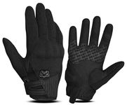 BEAST RAGE Summer Motorcycle Gloves–Breathable Touchscreen Riding Gloves for Men Women, Lightweight Off-Road Racing Gloves with Finger Guards,Non-Slip Grip (Black, L)