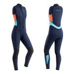 Osprey | 3mm Long Jane Sleeveless Wetsuit with Front Zip, Protective Knee Pads, Watersports Paddleboarding Sailing, Swimming Suit, Coral M