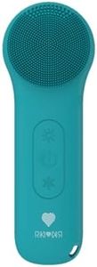 Riki Radiant Electric Silicone Face Scrubber - 2-in-1 Facial Rotating Vibrating Exfoliating Brush - Waterproof & Portable, Rechargeable, for Cleaning, Exfoliation, Massage, for Men & Women (Green)