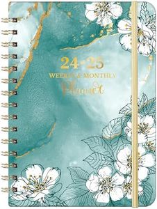 2024-2025 Planner - July 2024 - June 2025, Weekly & Monthly Planner 2024-2025 with Tabs, 6.4" x 8.5", Hardcover with Back Pocket + Thick Paper + Twin-Wire Binding - Green