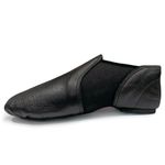 Jazz Shoes Slip on Jazz Dance Shoes Rubber Split Sole Slip Resistance Leather and Neoprenen Fish Style (Size 2 UK, Black)