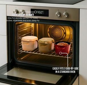 KooK Enameled Cast Iron Dutch Oven, Black – Heavy Duty Casserole