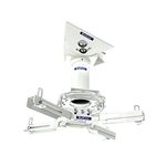 QualGear Projector Mount Kit Accessory Vaulted Ceiling Adapter, 3" 1.5", White