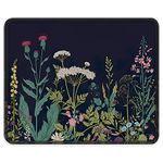 Auhoahsil Mouse Pad, Square Nature Style Anti-Slip Rubber Mousepad with Durable Stitched Edges for Gaming Office Laptop Computer Women Men Kids, Cute Custom Pattern, 12" x 9", Pretty Flowers at Night