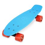 Xootz 22 Inch PP Cruiser Pastel Pink - Kids Mini Skateboard with PP Deck, Beginner Friendly, Compact Skateboard