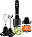 Chefman Electric Spiralizer & Immersion Blender/Vegetable Slicer 6-in-1 Food Prep Combo Kit, Includes 3 Spiralizing Blade Attachments, Zoodle Maker; Grate, Ribbon, Spiral, Blend, Chop, and Puree