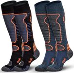 Ozaiic Merino Wool Ski Socks, Thermal Warm Knee High Thick Socks for Winter, Cold Weather, Snow, Snowboarding, Hunting, Hiking