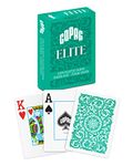 Copag Elite 100% Plastic Playing Cards, Poker Size Jumbo Index Single Deck (Green)