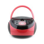 Emerson EPB-3000 Portable CD Player with AM/FM Radio, Programmable Memory, Dual Stereo Speakers, 3.5mm AUX Input, and Two-Way Power for Home or On-The-Go Entertainment – Ideal for Music Lovers