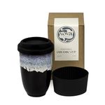 NOVA CERAMICS Travel Mug - Ceramic Travel Mug with Lid – Travel Coffee Mug Unique to Go Cup – Microwave & Dishwasher Safe Coffee Tumbler - Gifts for Women Men Him Her – 12oz - Monsoon