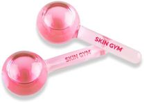 Skin Gym Ice Globe Beauty Balls, Pink Liquid Cryocicles, Cooling Face Roller for Smooth Skin & Enhanced Glow