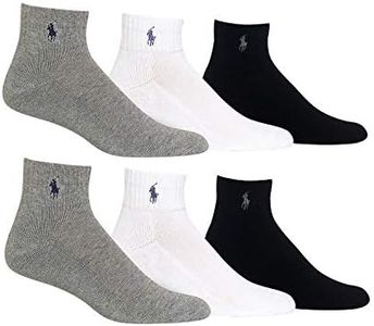 Polo Ralph Lauren Men's Quarter Socks, SIZE 6-12, Multi Color, 10-13