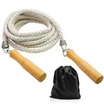 Skipping Rope, 16ft Long Jump Rope with Wooden Handle for Kids and Adult, Best Team Group Double Dutch Jump Rope for School Sport and Outdoor Activity…