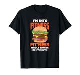 Ich stehe auf Fitness-Burger Hamburger Fast-Food-Geinschmecker T-Shirt