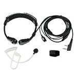 Retevis Retractable/Flexible Throat Mic Covert Acoustic Tube Earpiece Headset Finger PTT for Kenwood Pro-Talk XLS TK Retevis RT27 RT22 H-777 / Baofeng UV5R 888S / TYT 2 Way Radio (1 Pack)