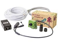 Green Feathers Wildlife HD 1080p IP PoE Bird Box Camera with Night Vision Kit, Mobile, PC and Tablet Access, Includes 20m Network Cable and Power Supply