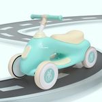 R for Rabbit Speedster Zoomy Push Ride-On for Baby, Wide TPE Wheels with Ergonomic & Comfortable Seat, Non Slip Footrest for 1 to 4 Years Kids, 20 Kgs Weight Capacity (Green Cream)
