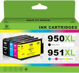 USEHOTI 950XL 951XL Compatible for HP 950 951 Ink Cartridges Combo Pack Work with HP OfficeJet Pro 8600 8610 8620 8100 8630 8660 8640 8615 8625 251DW 276DW (Black Cyan Magenta Yellow, 4 XL Pack)