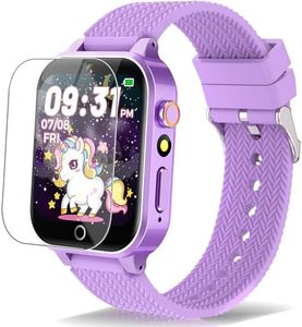 TGFBH Kids Smart Watch for Girls Age 5-12 Toys with 26 Games 2 Screen Protectors HD Touchscreen Video Camera Music Player Pedometer Learn Card Audiobook Toddler Watches Boys Birthday Gifts (Purple)