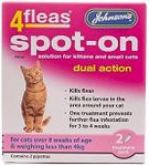 JOHNSONS 4FLEAS CAT - DUEL ACTION SPOT ON - +8 WEEKS ABOVE 4KG WEIGHT (X1 PACK)