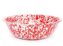 Enamelware Timpano Basin - Red Marble