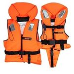 HonuNautic Solid Life Jacket for Children and Adults, Solid Jacket, 100 N, CE ISO 12402-4, Size 1, for Toddlers from 3 to 10 kg, Orange