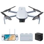 Potensic ATOM GPS Drone with 4K Camera, 3-Axis Gimbal Stabilization, Under 249g, 3 Batteries 96 Mins Flight Time, 6KM Transmission, Visual Tracking/QuickShots/RTH, Camera Drone for Adult Beginner