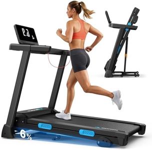 MERACH Tapis de Marche, 6% Tapis de Course Pliable Inclinable, 2.5HP Vitesse Réglable 0.8-12km/H Walking Pad, Tapis de Marche Inclinable,Treadmill avec Écran LED, Exercice à Domicile et au Bureau