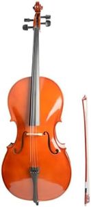 EPOFIT Full Size Cello Kit, Acoustic Cello Instrument for Adults,Students,Beginners,Complete Cello 4/4 Set with Portable Bag, Bow, Rosin, Retro Color