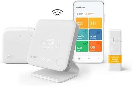 tado° Starter Kit - Wireless Smart Thermostat V3+ Including Programmer with Hot Water Control incl. Fitting Stand, Designed in Germany, Compatible with Alexa, Siri & Google Assistant