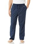 Nautica Mens Soft Woven 100% Cotton Elastic Waistband Sleep Pajama Pant, Dark Blue, Medium