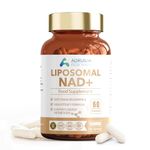 Liposomal NAD+ Supplement 1600 MG with Trans-Resveratrol 600mg Capsules Pure NAD Supplement Max Absorption Support Cellular Energy Healthy Aging Gluten-Free Non-GMO 60 Capsules