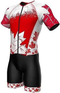Sparx Mens Elite Aerosuit Triathlon Suit Mens Short Sleeve Tri Suit Skinsuit (Canada, 3XL)