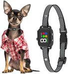 Tiny Bark Collar for Small Dogs 5-15 lbs and Puppies - No Shock Anti Barking Collar - Rechargeable Smart Collar for Dog Training with 7 Sensitivity Levels and 3 Beep&Vibration Modes (Black+Multicolor)