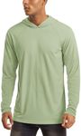 Uv Protection Clothing Hood Shirts Athletic Shirts Running Shirts Workout Shirts Sun Shirts with Hoodie Light Green