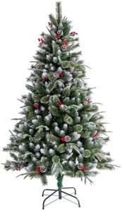 Northland Artificial Europeon Cherry Snow Pine Christmas Tree 5 Feet Heavy Bushy with Metal Stand - Imported Quality - Xmas Tree Christmas Tree for Home, Church, Office, School, College (Only Tree)