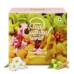 Tea Culture of The World Sweet Sleep Tea|For Stress Relief & Good Sleep|Soothing Sleep Tea For Stress And Anxiety With Chamomile, Lavender, Hop Flower And Oat Straw|Flower Teabags, 16 Count, 0.28 Kg