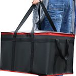 musbus XXXL Insulated Food Delivery Bag Black Red Cooler Bags Keep Food Warm Catering Therma for doordash Catering Cooler Bags Keep Food Warm Catering